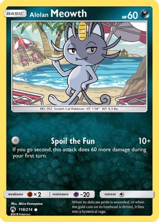 Alolan Meowth 118 SM Lost Thunder - Common