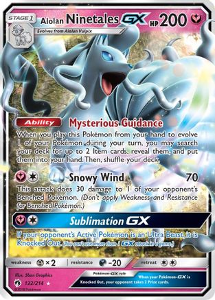 Alolan Ninetales GX 132 - Holofoil SM Lost Thunder - Ultra Rare