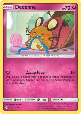 Dedenne (142) (142) 142 - Reverse Holofoil SM Lost Thunder - Uncommon