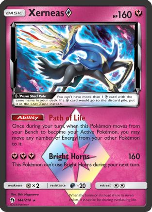 Xerneas Prism Star 144 - Holofoil SM Lost Thunder - Prism Rare