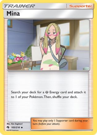 Mina 183 - Reverse Holofoil SM Lost Thunder - Uncommon