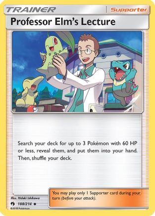 Professor Elm's Lecture 188 - Reverse Holofoil SM Lost Thunder - Uncommon