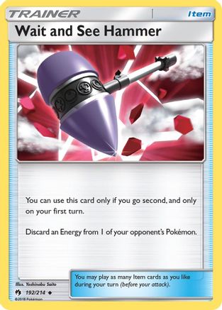 Wait and See Hammer 192 - Reverse Holofoil SM Lost Thunder - Uncommon