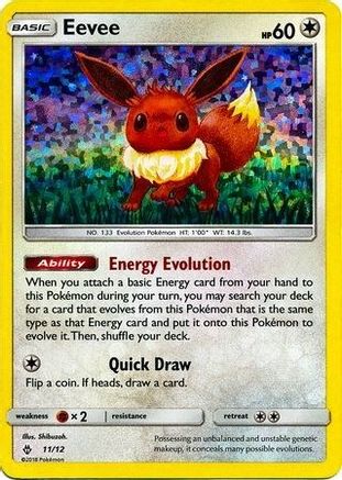 Eevee - 11/12/012 - Holofoil McDonalds Promos 2018 - Promo