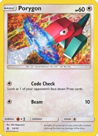 Porygon - 12/12/12 - Holofoil McDonalds Promos 2018 - Promo