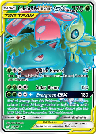 Celebi & Venusaur GX (Full Art) - Holofoil SM Team Up - Ultra Rare