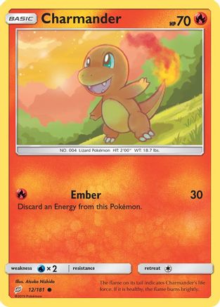 Charmander (12) (12) 012 - Reverse Holofoil SM Team Up - Common