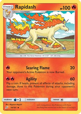 Rapidash 018/181 SM Team Up - Uncommon