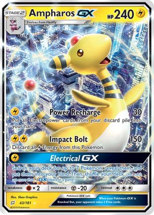 Ampharos GX 043 - Holofoil SM Team Up - Ultra Rare