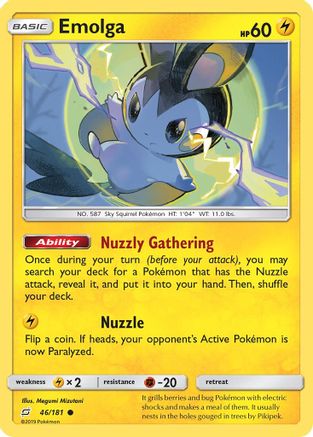Emolga 046 - Reverse Holofoil SM Team Up - Common