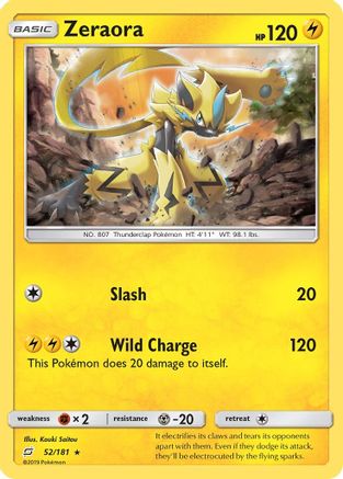 Zeraora - Reverse Holofoil SM Team Up - Holo Rare