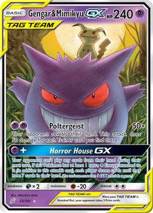 Gengar & Mimikyu GX 053 - Holofoil SM Team Up - Ultra Rare