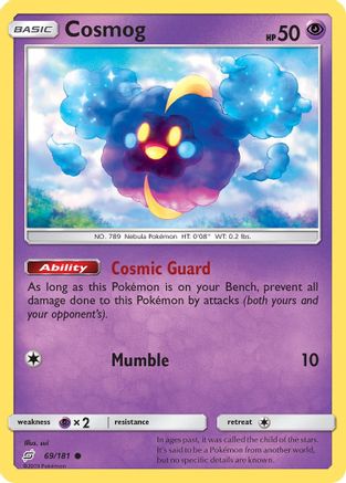 Cosmog 069 - Reverse Holofoil SM Team Up - Common