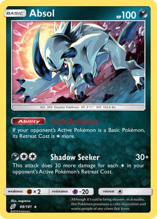 Absol 088 - Reverse Holofoil SM Team Up - Holo Rare
