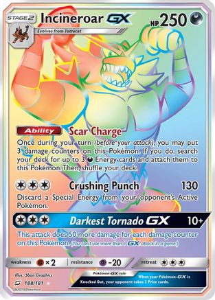 Incineroar GX (Secret) - Holofoil SM Team Up - Secret Rare