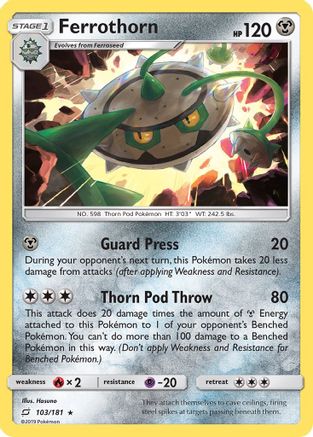 Ferrothorn - Reverse Holofoil SM Team Up - Rare