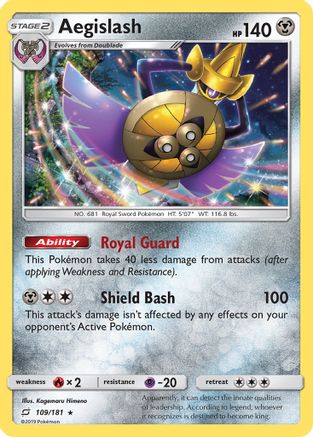 Aegislash - Holofoil SM Team Up - Holo Rare