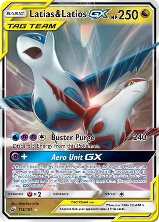 Latias & Latios GX 113 - Holofoil SM Team Up - Ultra Rare