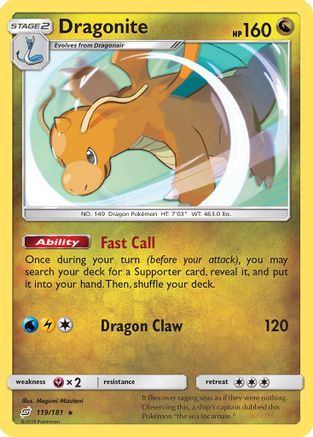 Dragonite 119 - Reverse Holofoil SM Team Up - Holo Rare