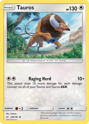 Tauros SM Team Up - Uncommon