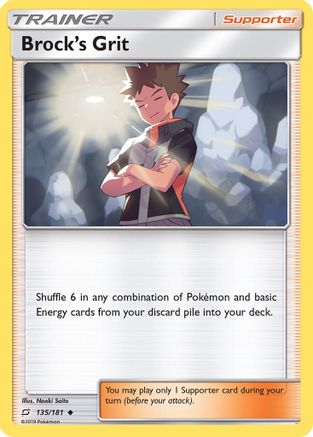 Brock's Grit 135 - Reverse Holofoil SM Team Up - Uncommon