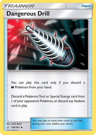 Dangerous Drill - Reverse Holofoil SM Team Up - Uncommon