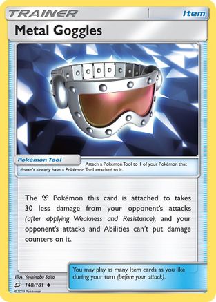 Metal Goggles 148 - Reverse Holofoil SM Team Up - Uncommon