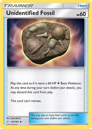 Unidentified Fossil - Reverse Holofoil SM Team Up - Uncommon