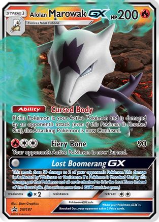 Alolan Marowak GX - SM187 - Holofoil SM Promos - Promo