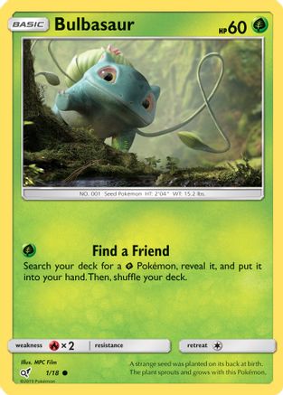 Bulbasaur (Holo Common) 001 - Holofoil Detective Pikachu - Common