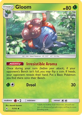 Gloom 007 - Reverse Holofoil SM Unbroken Bonds - Uncommon