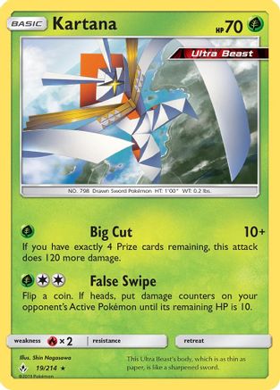 Kartana 019 - Reverse Holofoil SM Unbroken Bonds - Holo Rare