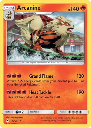 Arcanine 022 - Holofoil SM Unbroken Bonds - Holo Rare
