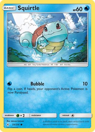 Squirtle 033 SM Unbroken Bonds - Common