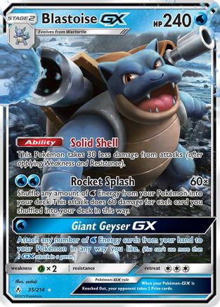 Blastoise GX 035 - Holofoil SM Unbroken Bonds - Ultra Rare