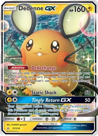 Dedenne GX 057 - Holofoil SM Unbroken Bonds - Ultra Rare