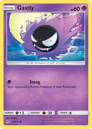 Gastly (68) (68) 068 - Reverse Holofoil SM Unbroken Bonds - Common