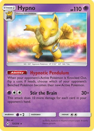 Hypno SM Unbroken Bonds - Rare