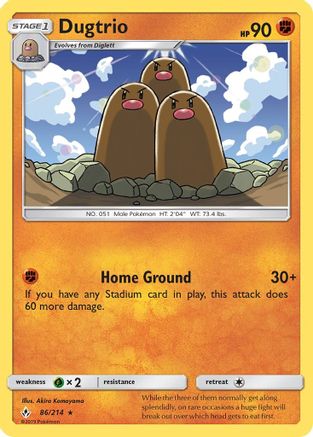 Dugtrio - Reverse Holofoil SM Unbroken Bonds - Rare