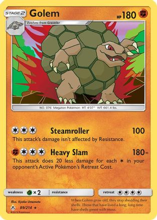 Golem 089 - Holofoil SM Unbroken Bonds - Holo Rare