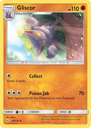 Gliscor - Reverse Holofoil SM Unbroken Bonds - Uncommon