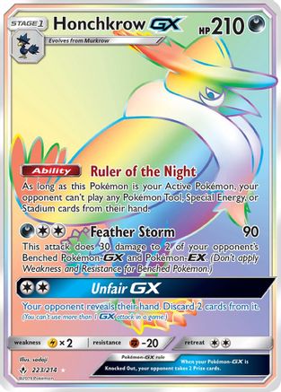 Honchkrow GX (Secret) - Holofoil SM Unbroken Bonds - Secret Rare