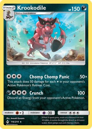 Krookodile - Reverse Holofoil SM Unbroken Bonds - Rare