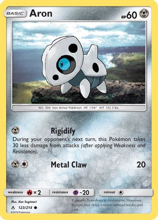 Aron 123 - Reverse Holofoil SM Unbroken Bonds - Common