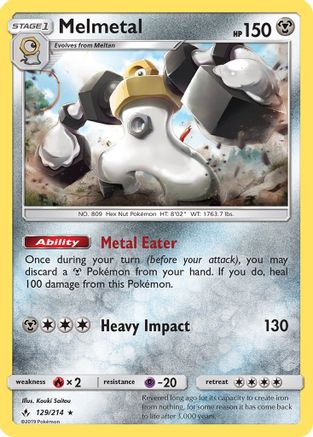Melmetal - Holofoil SM Unbroken Bonds - Holo Rare