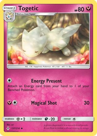 Togetic 137 - Reverse Holofoil SM Unbroken Bonds - Uncommon