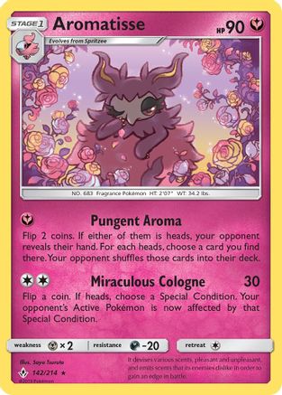Aromatisse 142 - Reverse Holofoil SM Unbroken Bonds - Rare