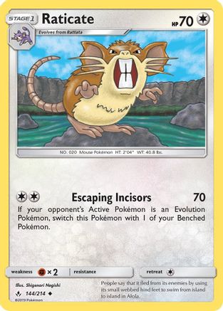 Raticate 144 SM Unbroken Bonds - Uncommon