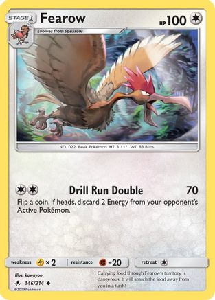 Fearow - Reverse Holofoil SM Unbroken Bonds - Uncommon