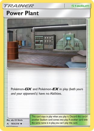 Power Plant 183 - Reverse Holofoil SM Unbroken Bonds - Uncommon